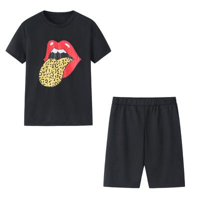 M / black Summer Wholesale Price Womens 2 Piece Sports Outfit Tracksuit Shirt Shorts Jogger Bodycon Sets For Women