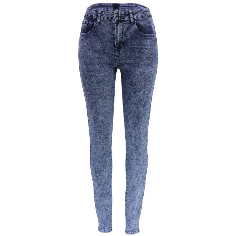 M / Blue 2022 arrival women's jeans elastic pencil pants skinny jeans teen student summer jeans slim pants ladies