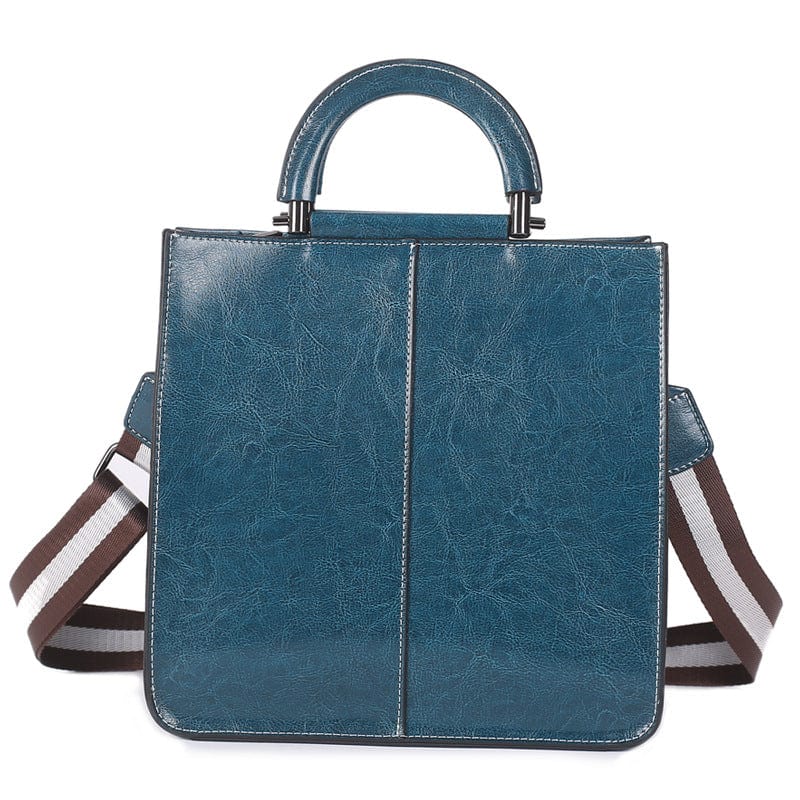 M / blue Hot Sale Ladies Designer Hand bag Shoulder Tote Zipper Genuine  Leather  Crossbody Bag Newest Bags Women Handbags