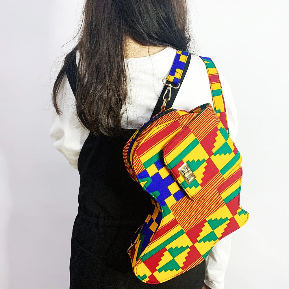 M / color 1 Trendy  African Printed Sac Ankara Wholesale special  Design African Map Bag  High Quality Factory Brand Design