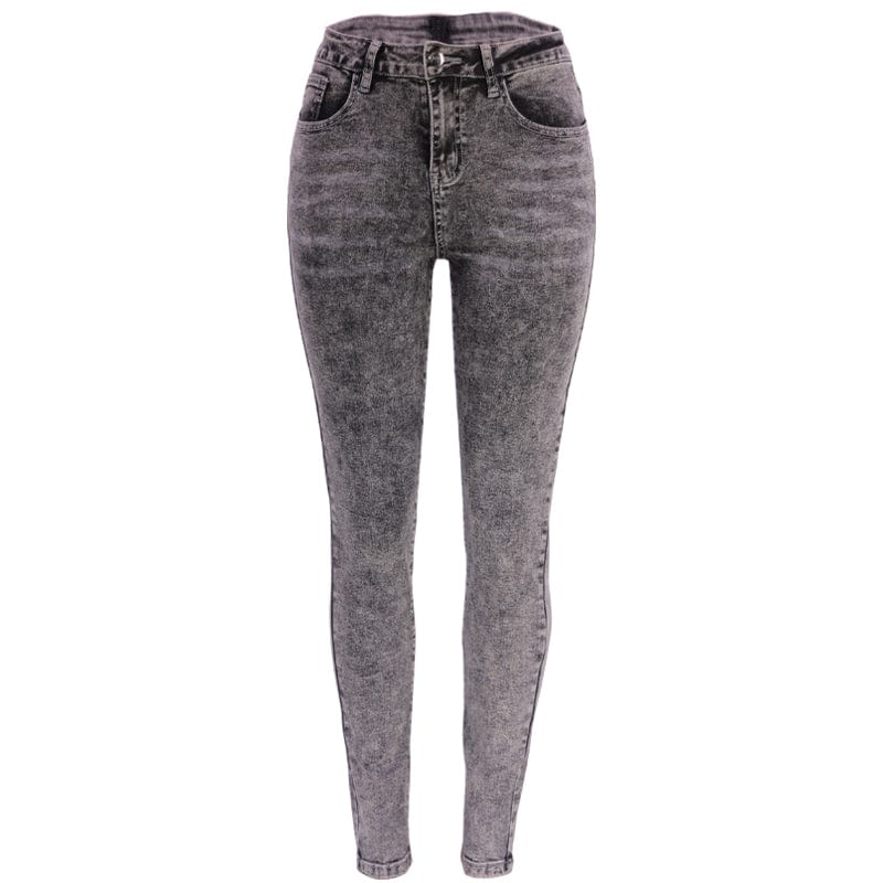 M / Dark Gray 2022 arrival women's jeans elastic pencil pants skinny jeans teen student summer jeans slim pants ladies