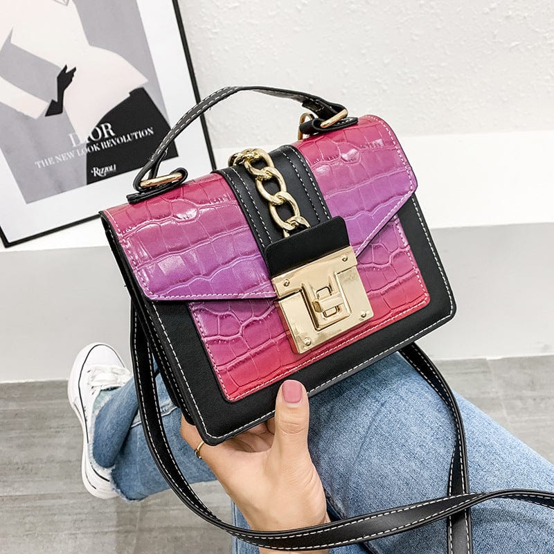 M / Gradient 05 Luxury fashion designer alligator leather purses and handbags ladies hand bag womens shoulder for women