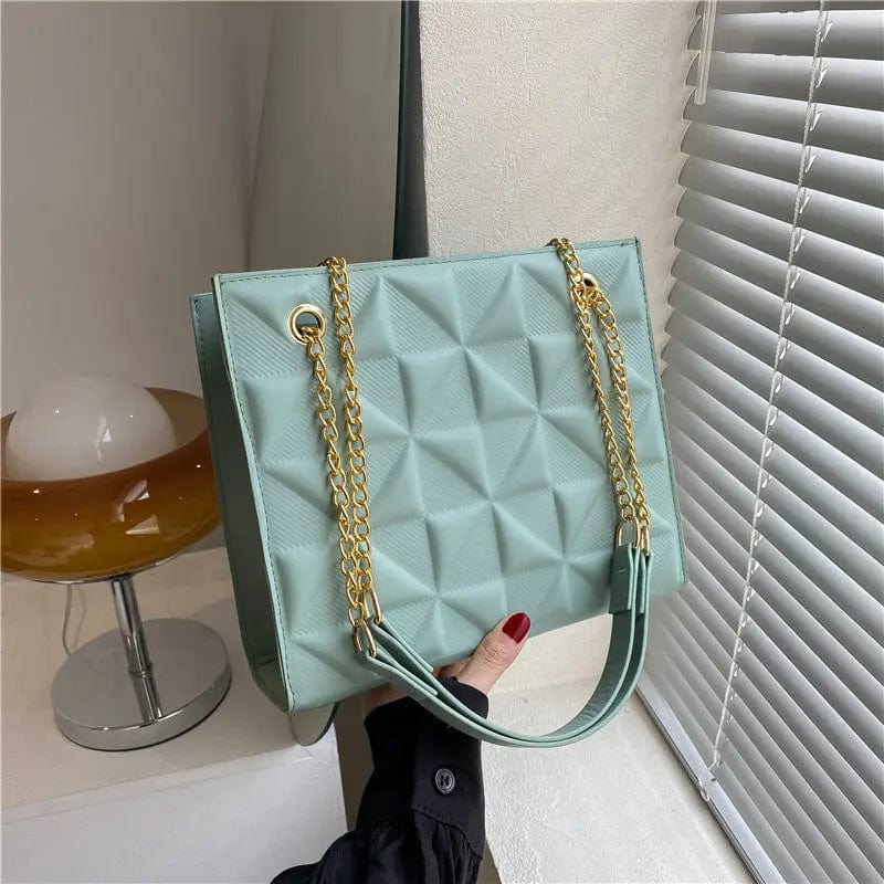 M / green Purses and Handbags PU Leather Tote Bags Women Handbags Ladies Luxury Purses 2022