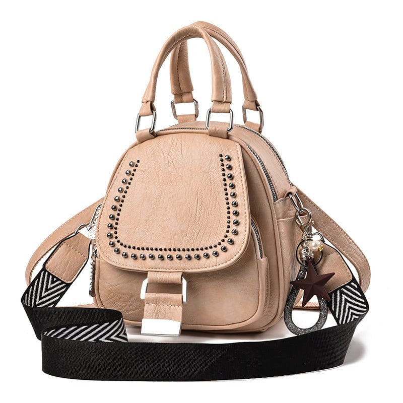 M / khaki Fashion Large Capacity Bucket Bag One Shoulder Crossbody Factory wholesale pu ladies handbag