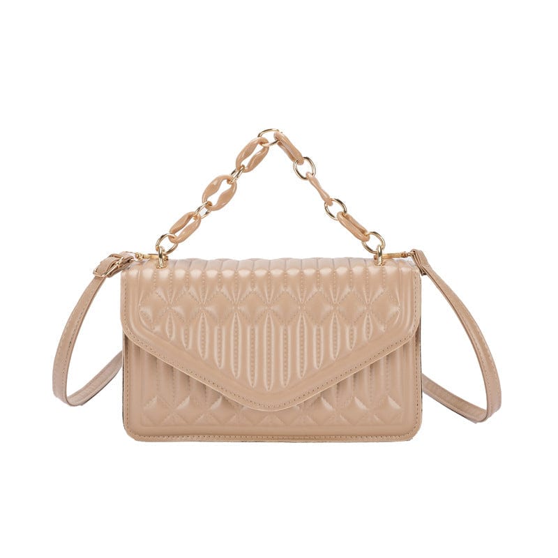 M / Khaki Ins Fashion PU Crossbody Hand Bags Women Handbags Ladies Shoulder Chain Purses 2022 Handbags