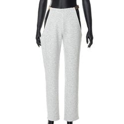M / light gray kc Custom Logo Designer Sweatpants Sexy Side Button Track Sport Pants Women Belt Buckle Gray Sweat Pants