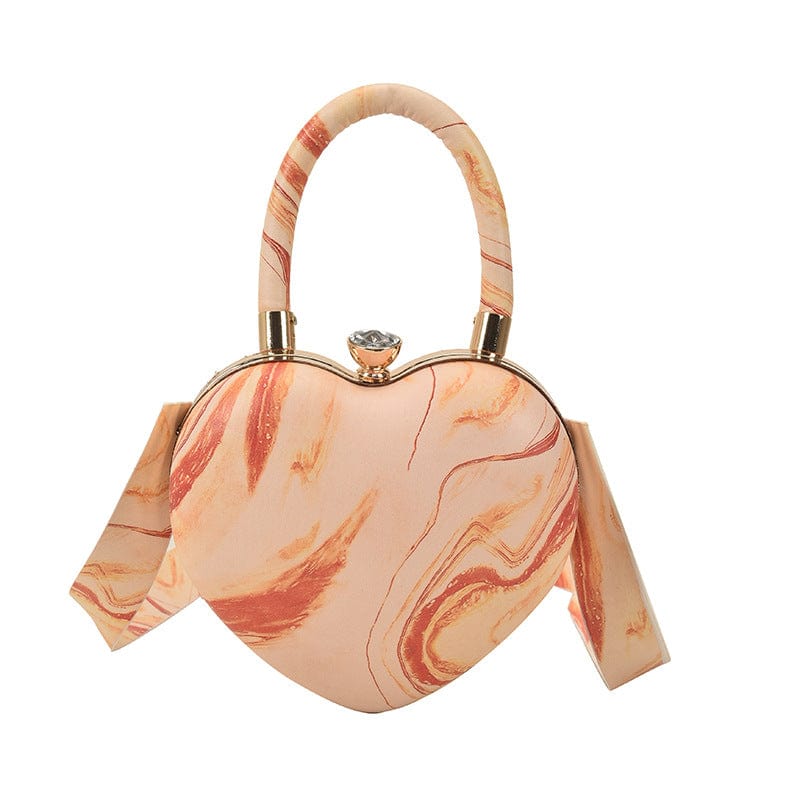M / Light Orange-1 Ins Fashion Acrylic Heart Shaped Bags Purses 2022 Ladies Crossbody Purses and Handbags For Women Luxury