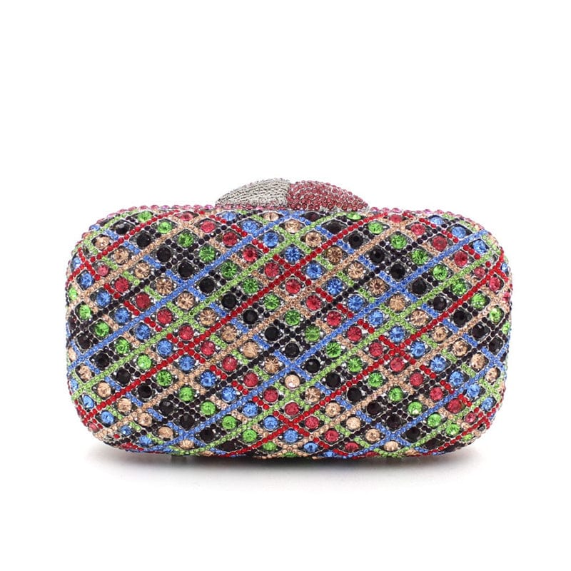 M / Multi Factory Women Clutch Bags Rhinestone Evening Ladies Clutches Wallet Chain Handbags Luxury Bridal Wedding Party Purse