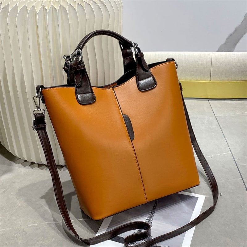M / naturals Fashion Large Capacity Bucket Bag One Shoulder Crossbody Factory wholesale pu ladies handbag
