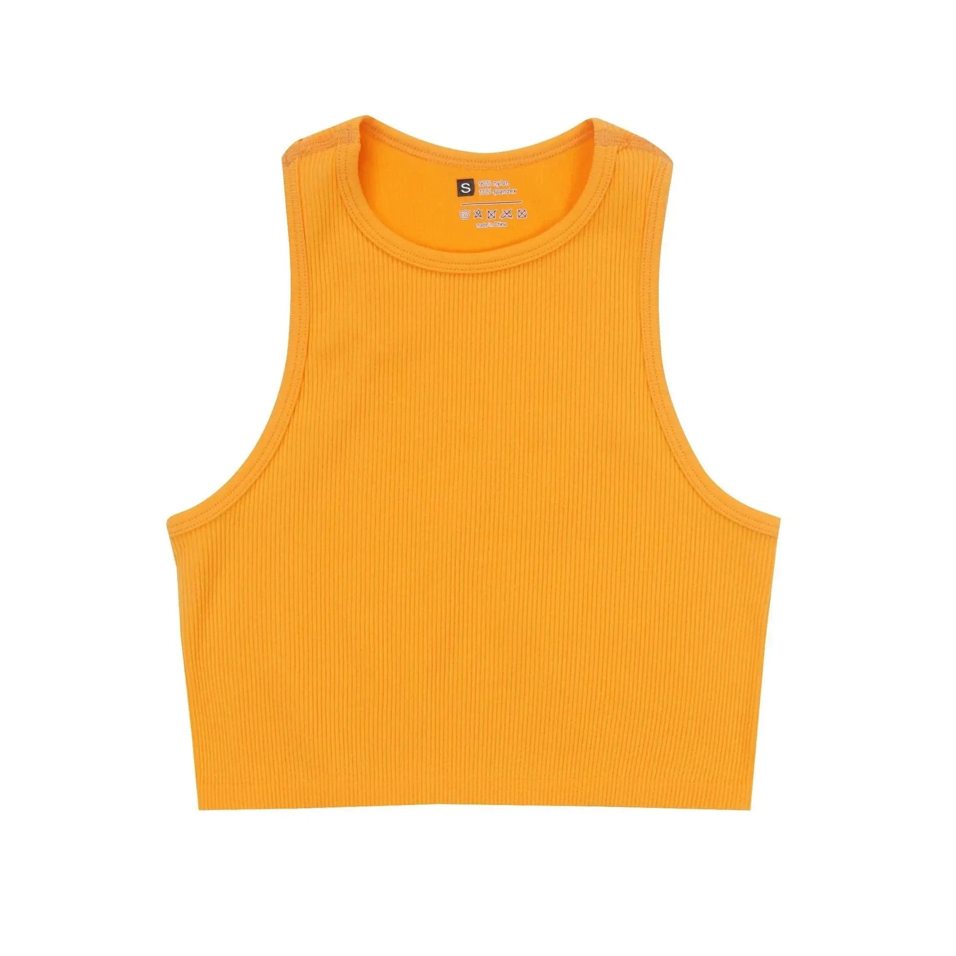 M / Orange Hot Selling  Quik Drying Sleeveless Tank Tops For Woman