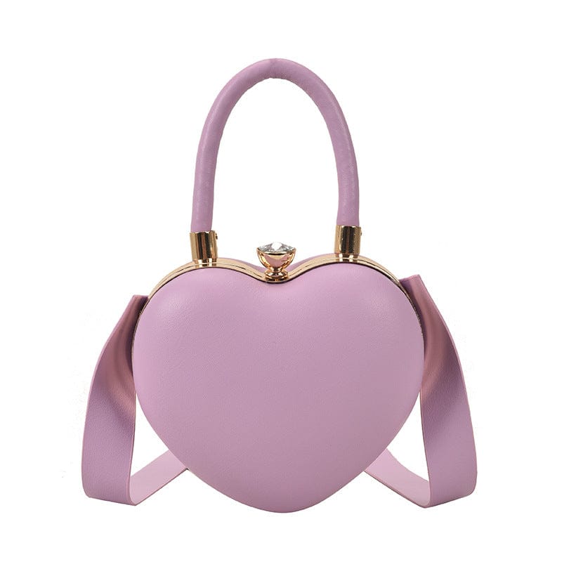 M / Purple Ins Fashion Acrylic Heart Shaped Bags Purses 2022 Ladies Crossbody Purses and Handbags For Women Luxury