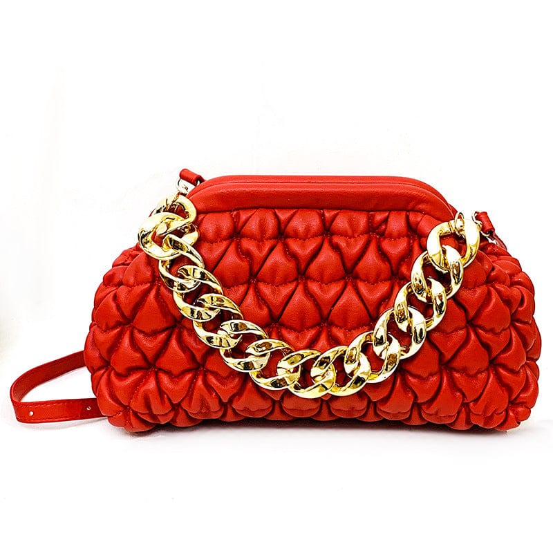 M / Red 2022 Spring New Embroidered Thread Dumpling Bag Cheap Handbags 2022 Handbags For Women