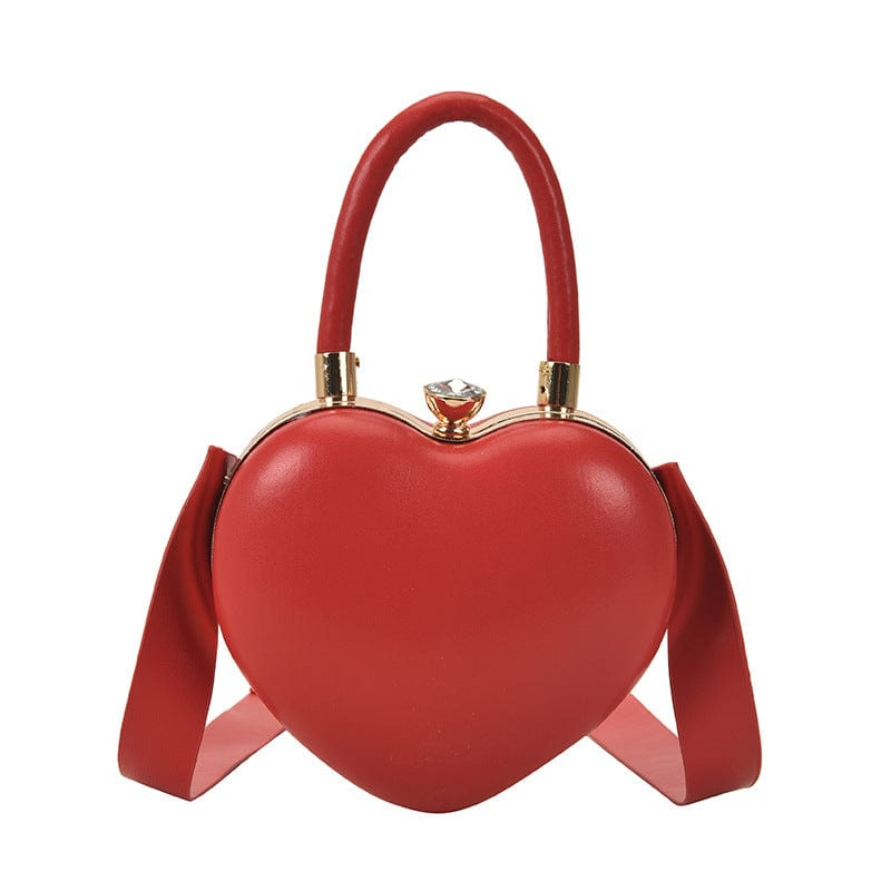 M / Red Ins Fashion Acrylic Heart Shaped Bags Purses 2022 Ladies Crossbody Purses and Handbags For Women Luxury
