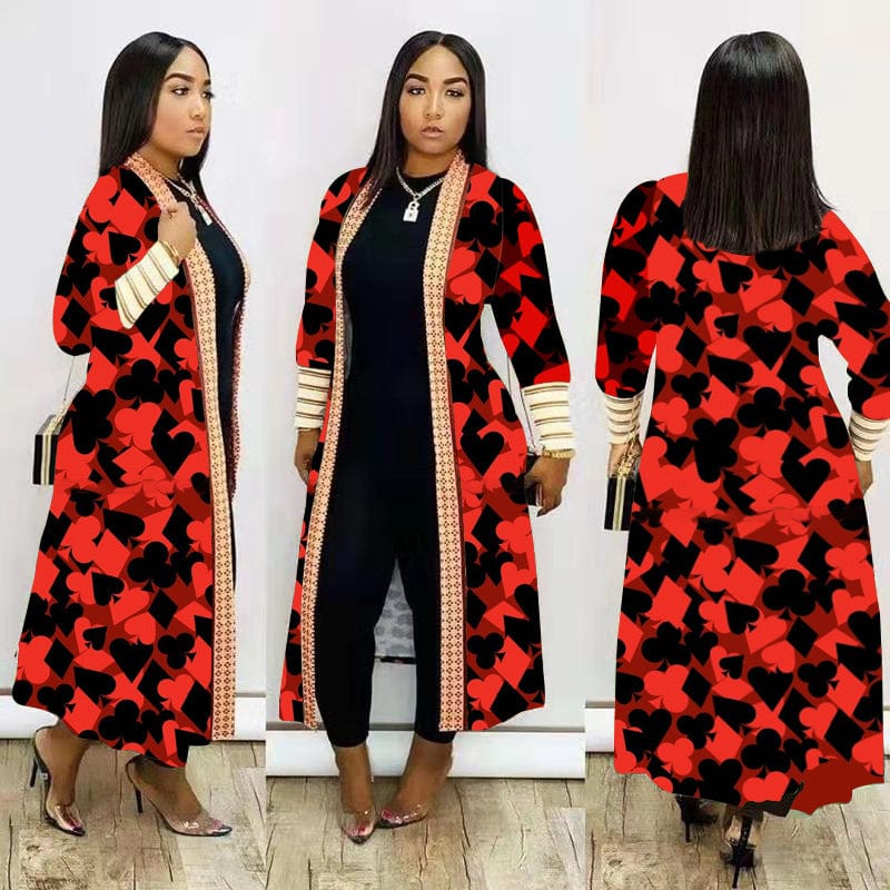 M / Red womens fall fashion plus size coat jackets winter camouflage long coats for ladies