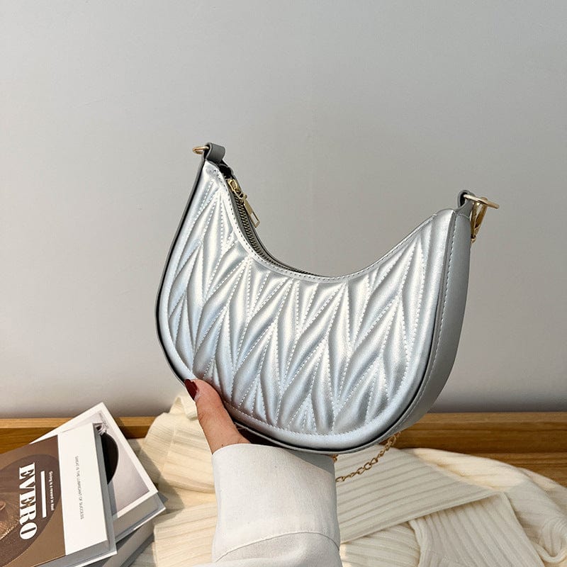 M / silver 2022 Spring Portable Fashion Dumpling Bag 2022 New Ladies Leather Hand Bag For Women