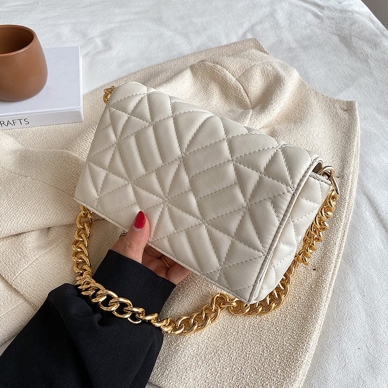 M / White Trend 2022 Ins Fashion Branded Handbags Chain Underarms Bags Women Handbags Ladies Luxury Purses