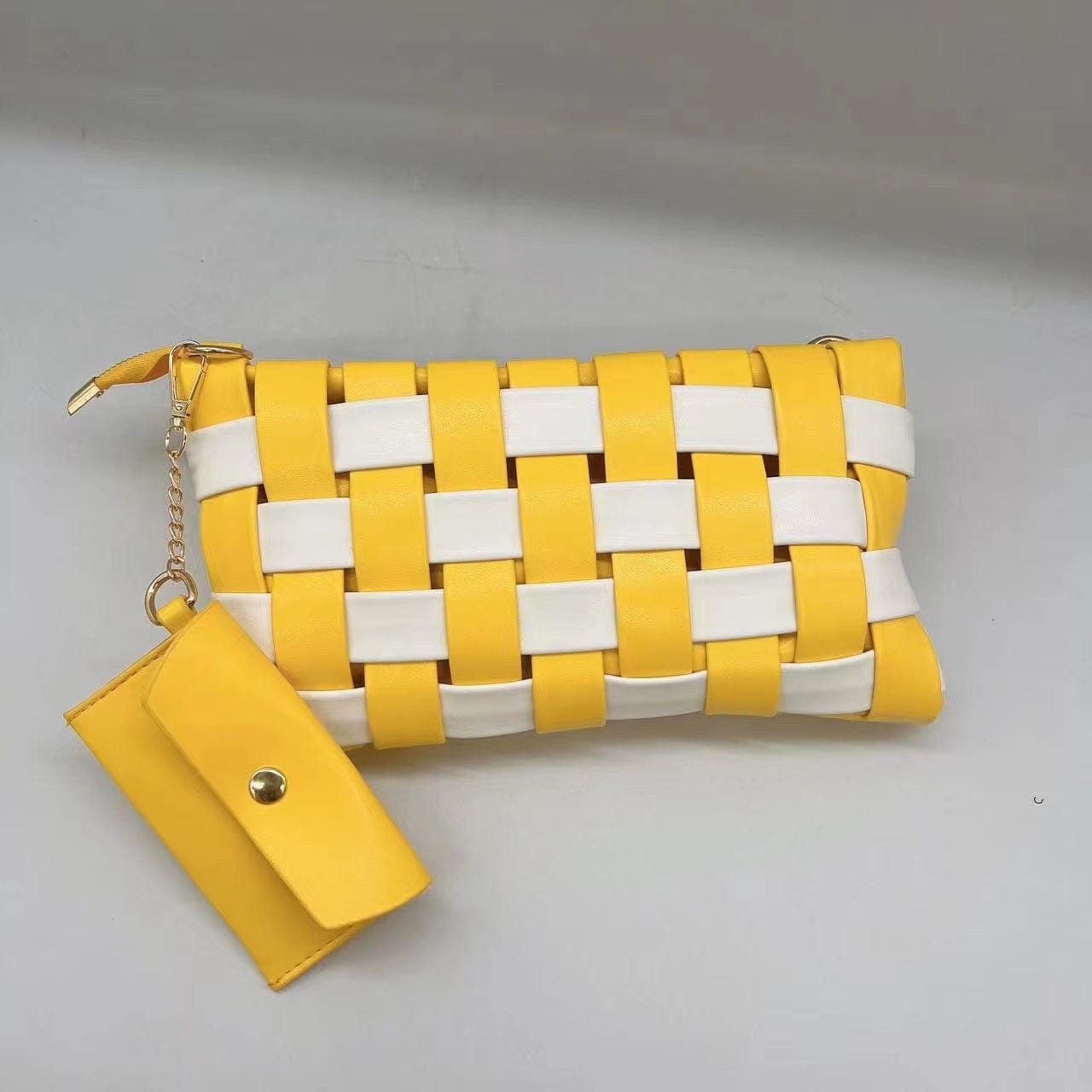 M / Yellow Top Selling 2022 Bamboo Chain Hand Bags Women Handbags Ladies Shoulder Luxury Woven Purses Handbags