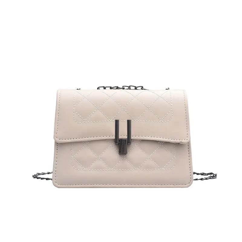 M283 Fashion PU Leather Hasp Women Chain Shoulder Messenger Handbags Autumn Solid Color Lattice Pattern Ladies Crossbody Bag