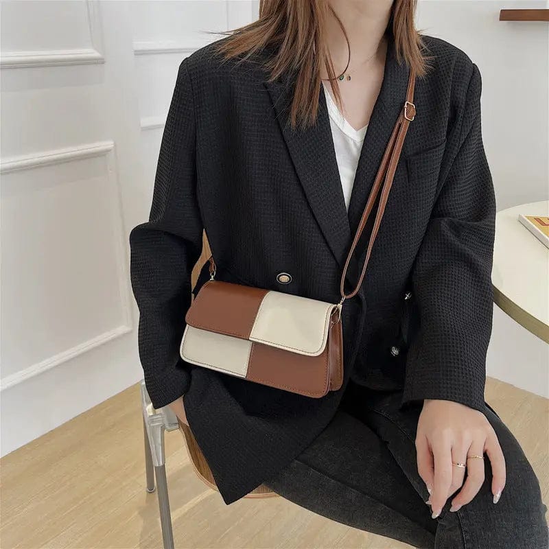 M315 Mini Cute Contrast Color PU Leather Square Bag For Women 2022 Shoulder Handbags Trending Luxury Hand Bag