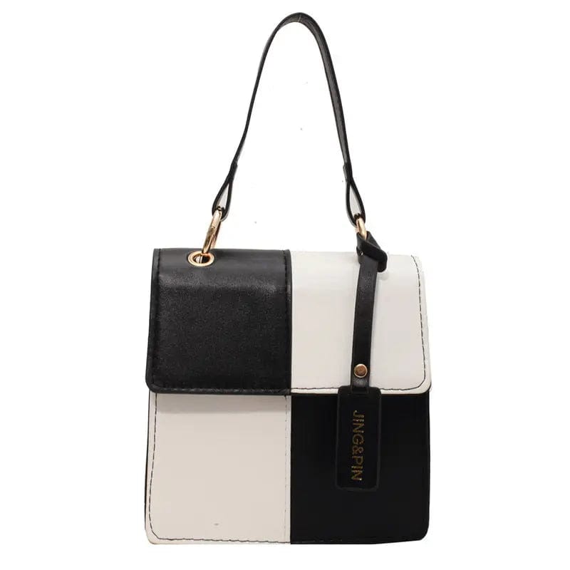 M317 Small Black And White Checkered Square PU Leather Shoulder Bags women's Brand Chain Crossbody Bags Handbags Purses