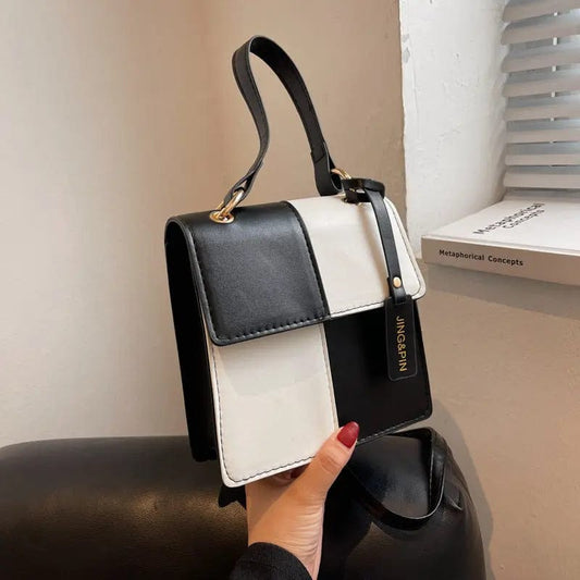 M317 Small Black And White Checkered Square PU Leather Shoulder Bags women's Brand Chain Crossbody Bags Handbags Purses