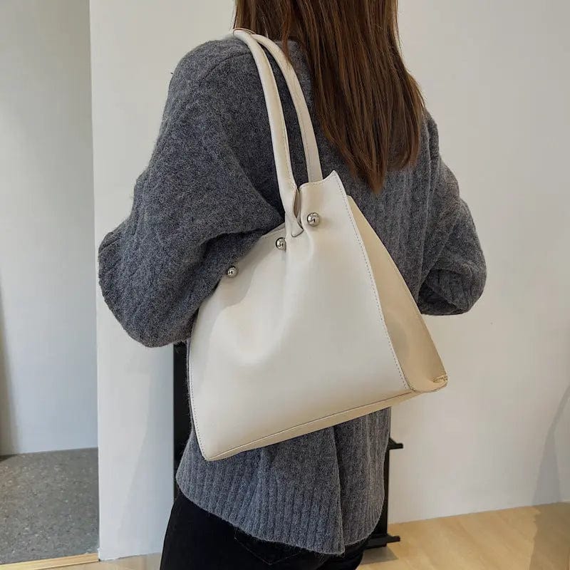 M334 Shopper Bag 2022 Women's Brand Shoulder Bags Fashion Pu Leather Simple Solid Large Capacity Handbags Female's Tote