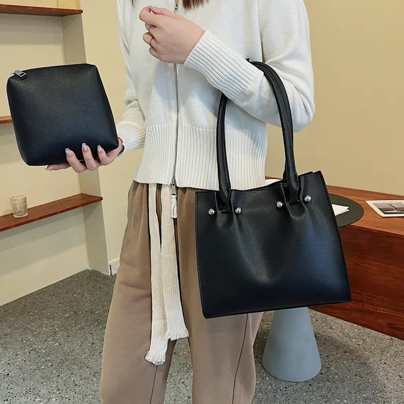M334 Shopper Bag 2022 Women's Brand Shoulder Bags Fashion Pu Leather Simple Solid Large Capacity Handbags Female's Tote