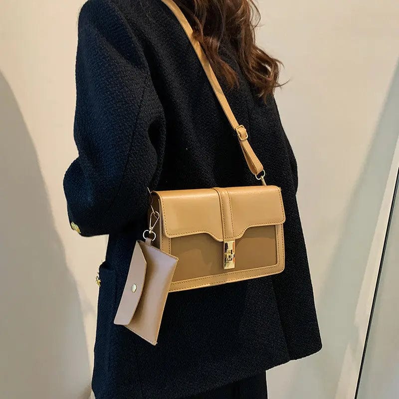 M447 New Women Famous Brands Messenger Vintage PU Leather Shoulder bag Simple Crossbody Ladies Flap Bags