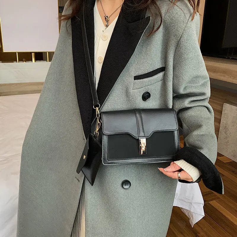 M447 New Women Famous Brands Messenger Vintage PU Leather Shoulder bag Simple Crossbody Ladies Flap Bags