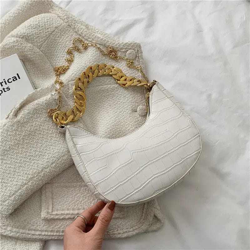 M453 Brand Designer Crocodile Pattern Women's Crossbody Bag Fashion Chain Messenger Bag Small Hobos Lady Shoulder Bag