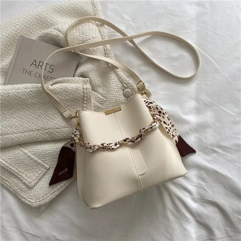M475 Elegant Chain Tote Bucket Bag 2022 New High-quality Pu Leather Women's Designer Handbag Travel Shoulder Messenger Bags