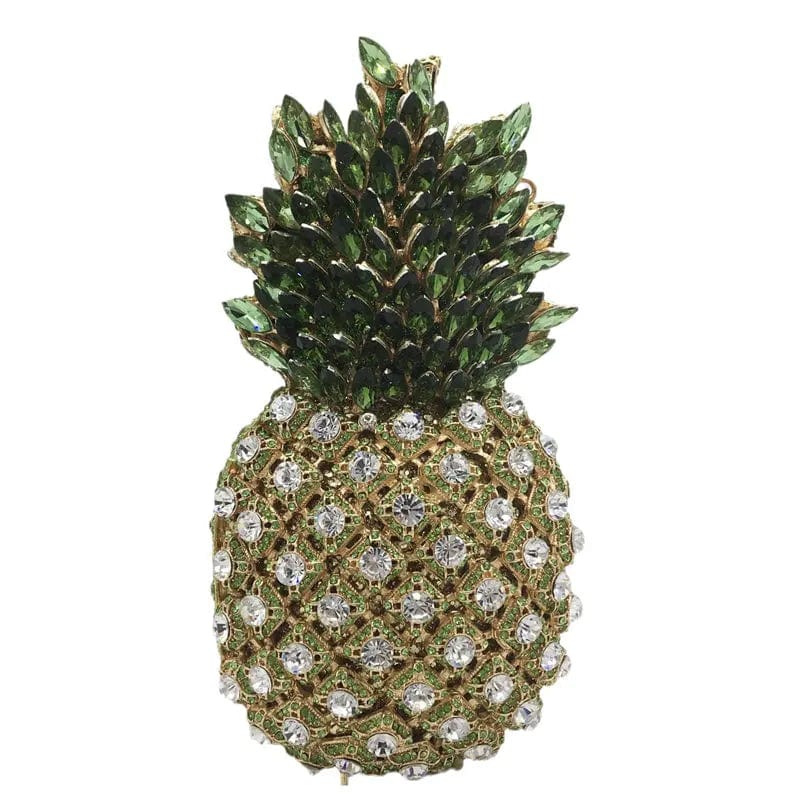 Manufacture Woman Design Sparkle Metal Evening Clutch Handbag Crystal Rhinestone Purse Pineapple Diamond Clutch Bags