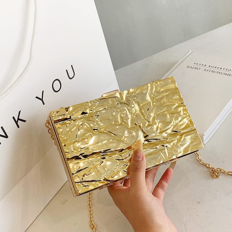 Medium: 28cm*9.5cm*13cm / Golden Stylish new handbags 2023 Lady Chain Box Bags Lady Design Purses for women