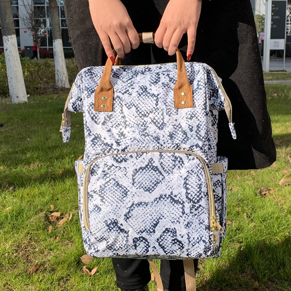 Medium(30-50cm) / snake Wholesale OEM Factory Colorful Snake Design Maternity Mummy Bag Tote Handbag Waterproof Travel Diaper Bag For Mom Baby Care