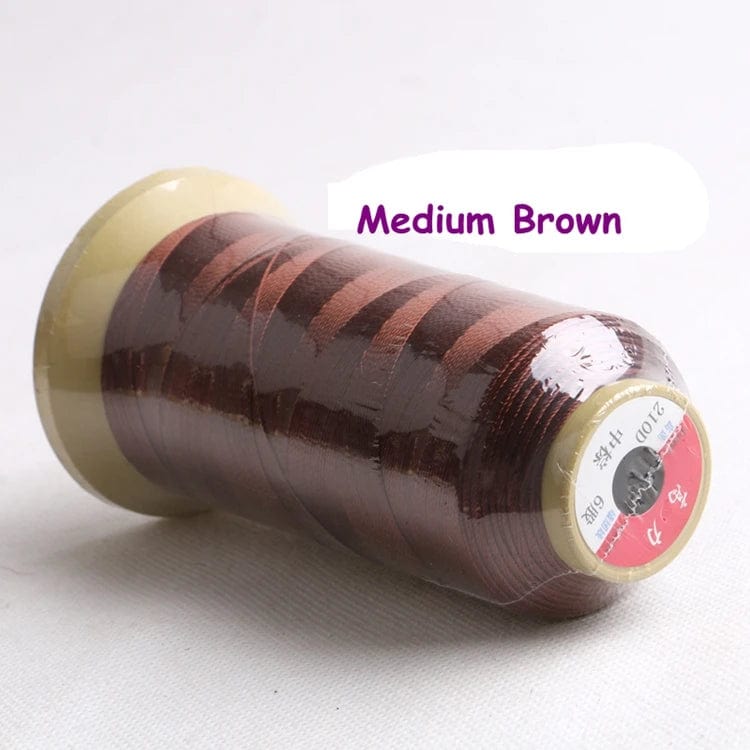Medium Brown Nylon Sewing Threads Lines Wig Making Tools Hair Weaving Thread High Quality Black Brown Blonde Color 6 Strands 1 Roll / Lot