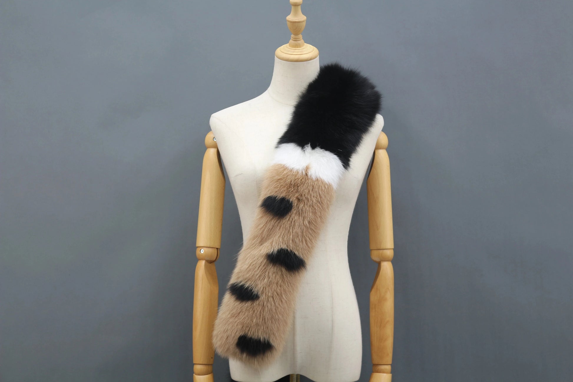 Modern Long Hair Genuine Fox Fur Accessory Lady Winter fox Fur Scarf