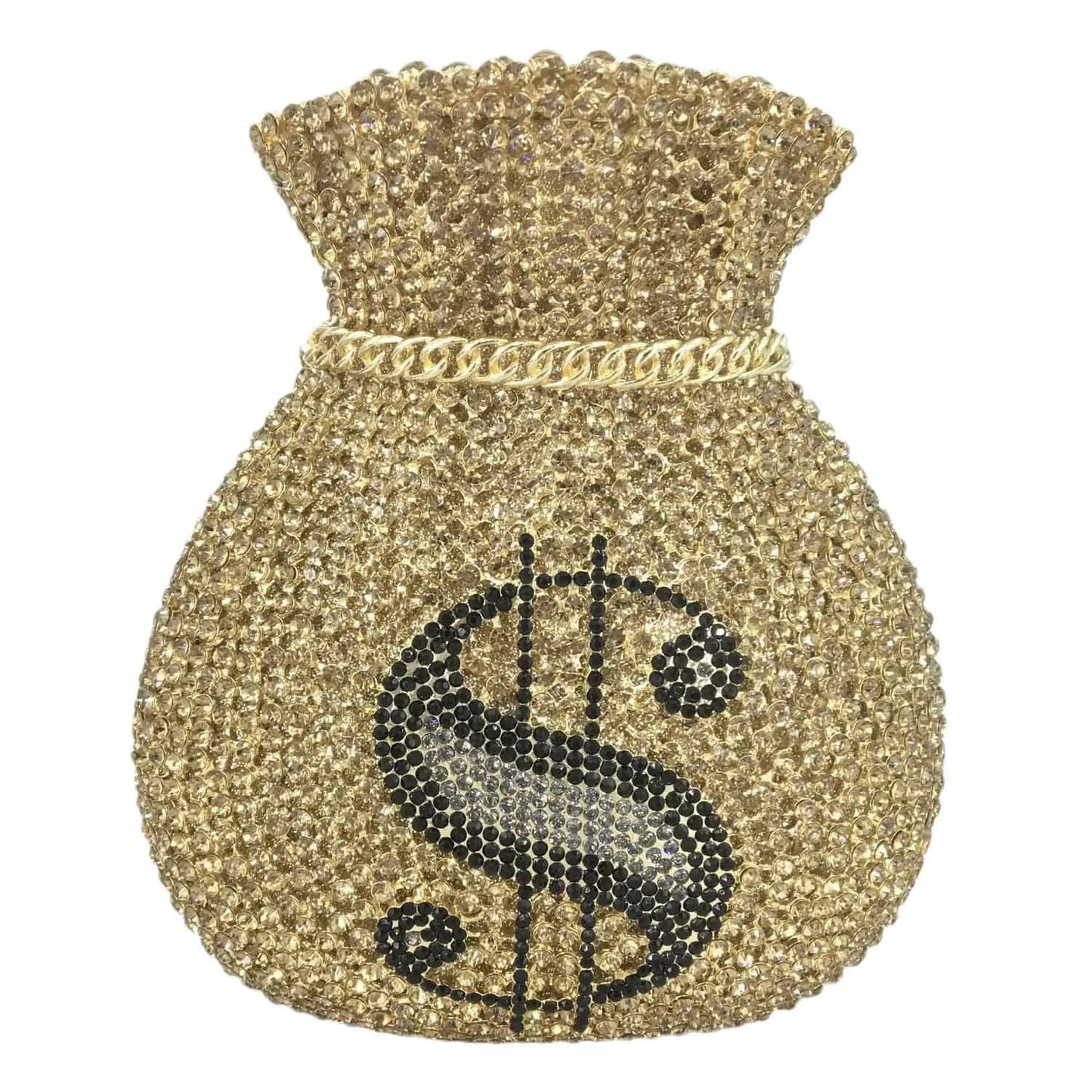 money sign-gold Dropshipping fashion apple shaped evening bag crystal rhinestone clutch bag purse for women luxury