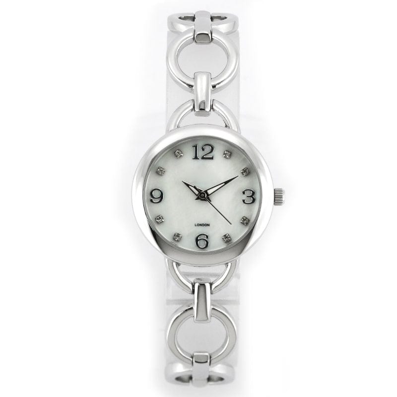 Mother of pearl watch dial quartz watch for women fancy bracelet with luxury box watch