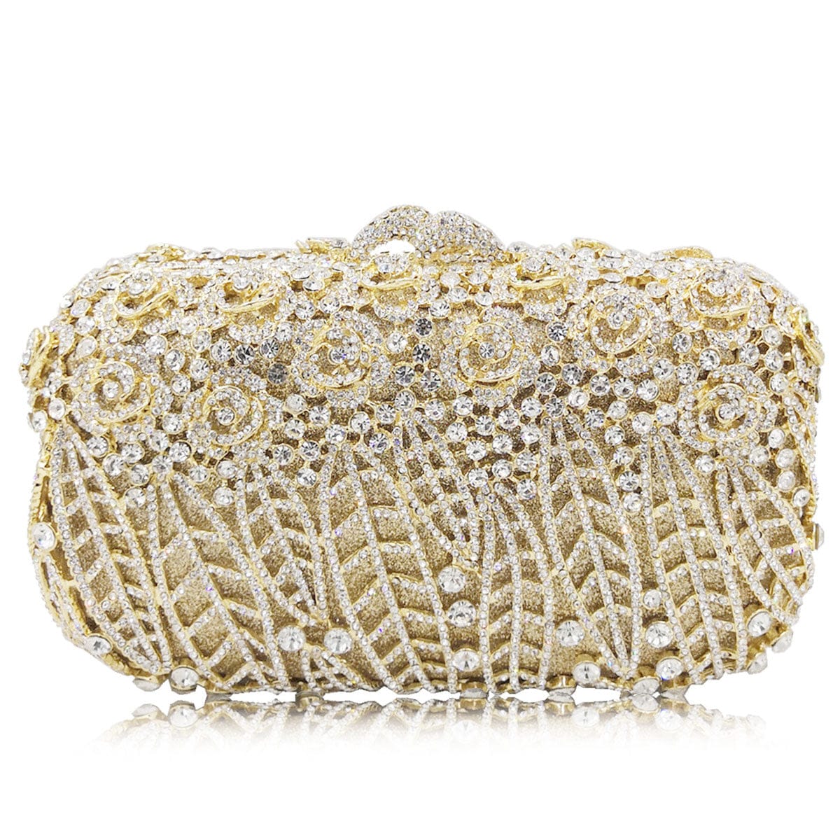 MS704-6 Luxury fashion designer women evening flower crystal hand clutch bags rhinestone purse for party