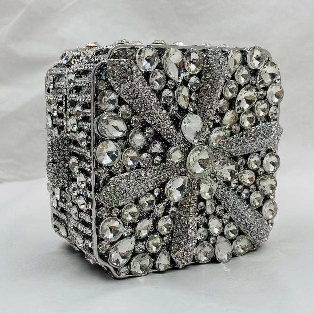 MS710-1 Latest african ladies bridal gold occasion handmade crystal rhinestone clutch purse bag for weeding party