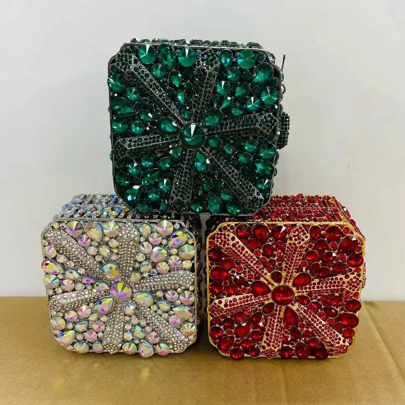 MS710B Latest african ladies bridal gold occasion handmade crystal rhinestone clutch purse bag for weeding party