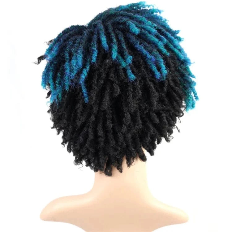 Multi Colored Magic Afro Kinky Curly Wigs With Fringe Women's Short Grey Synthetic Hair Wigs