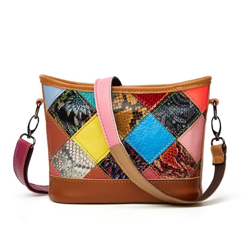 Multi Contrast color women new leather cross bag ladies mini shoulder bag genuine leather bags for women