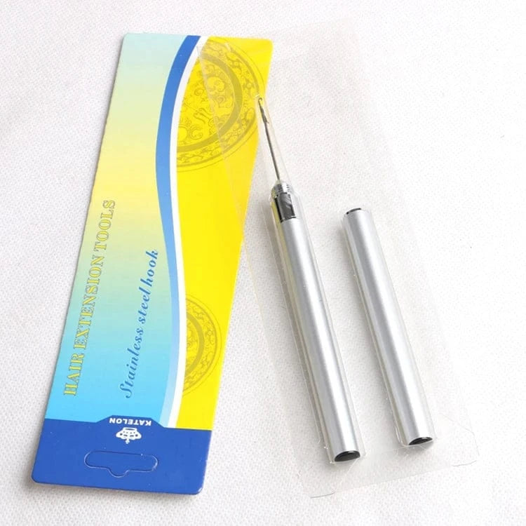 Multi-function Aluminum Hook Needle Loop Threader For Micro Rings Beads Links I-tip Hair Extensions