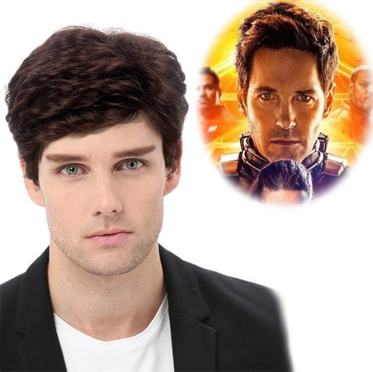 Natural Fashion men wigs  Brown Black Hair Wigs Men Natural Short Synthetic Wig for Men