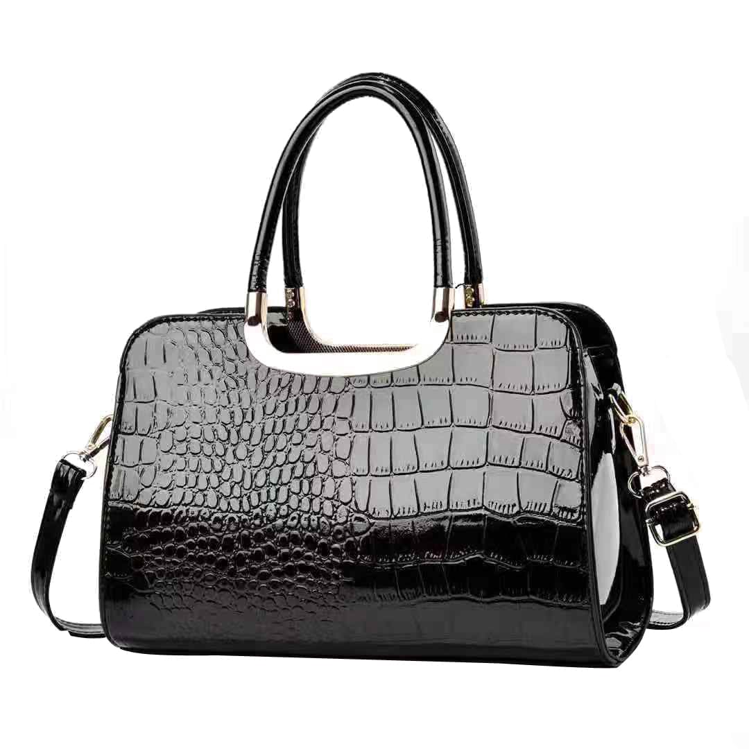 New alligator print  glace leather big handbag women  hand bags  fashion casual shoulder bag cross body bag 13156