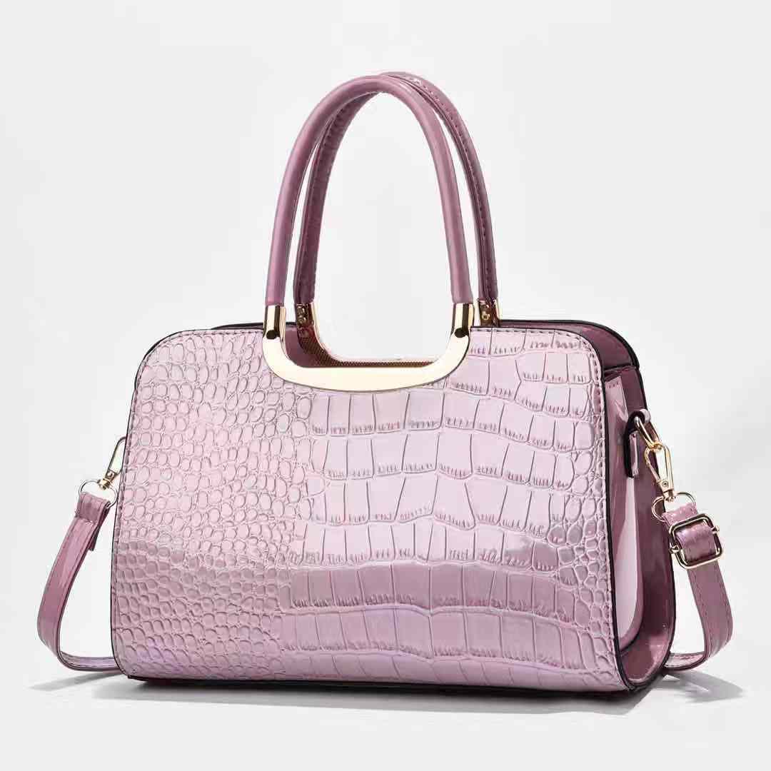 New alligator print  glace leather big handbag women  hand bags  fashion casual shoulder bag cross body bag 13156