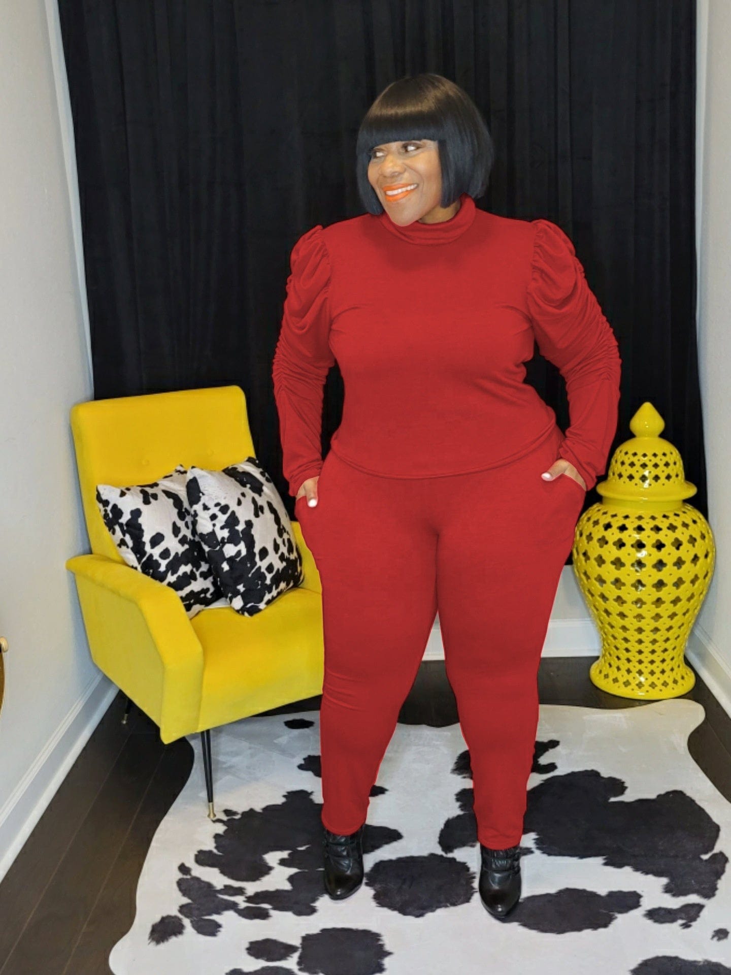 New Arrival 2022 Fall Custom Logo Knitted Suit Trending Solid Color Long Sleeves Fashion Casual Plus Size 2 Piece Outfits
