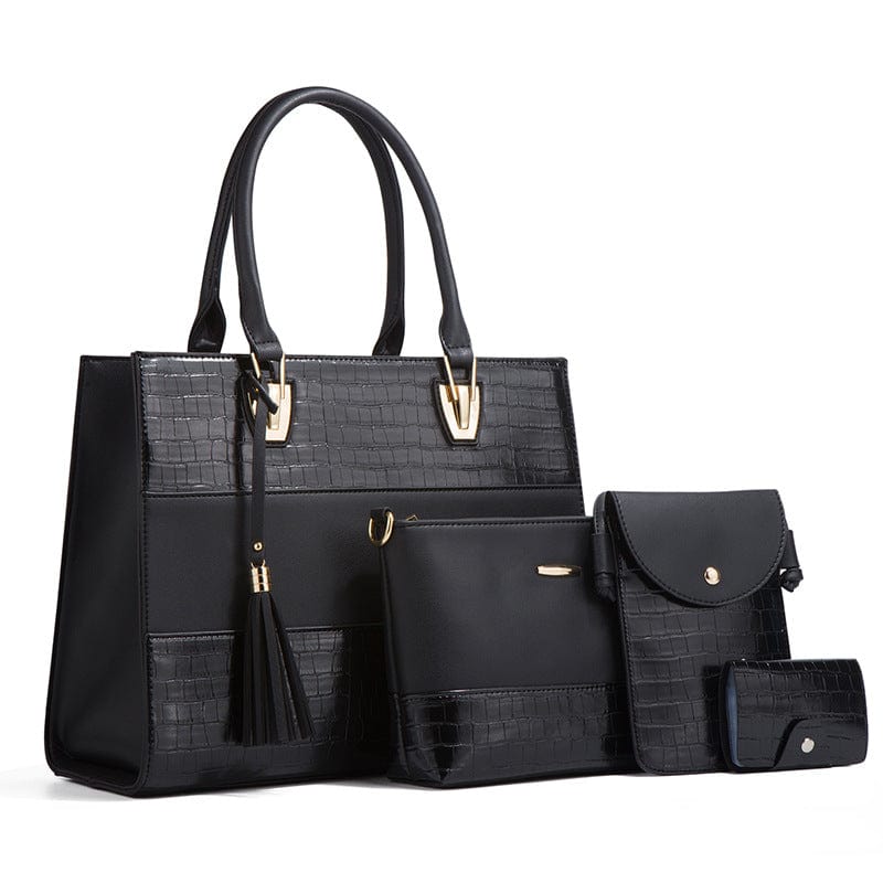 New Arrival 4pcs set Trendy Purses and Handbags Women Shoulder Bags Tote Satchel Phone Bag Card Holders Women Messenger Bags