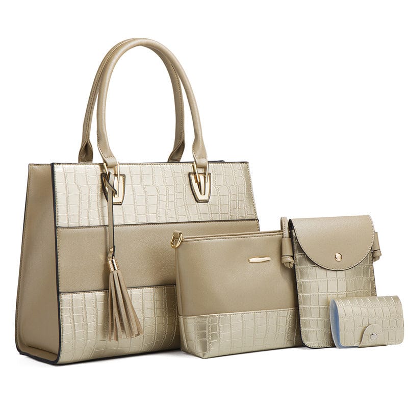 New Arrival 4pcs set Trendy Purses and Handbags Women Shoulder Bags Tote Satchel Phone Bag Card Holders Women Messenger Bags